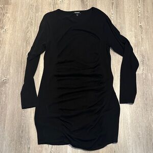 Express Long Sleeve Ruched Sweater Dress